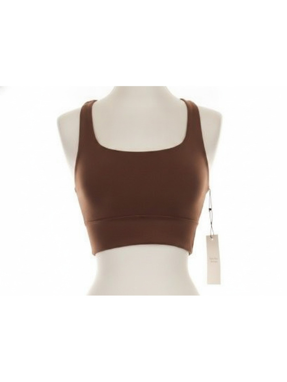 Girlfriend Collective Brown Recycled Crop Tank Top Bra XS
